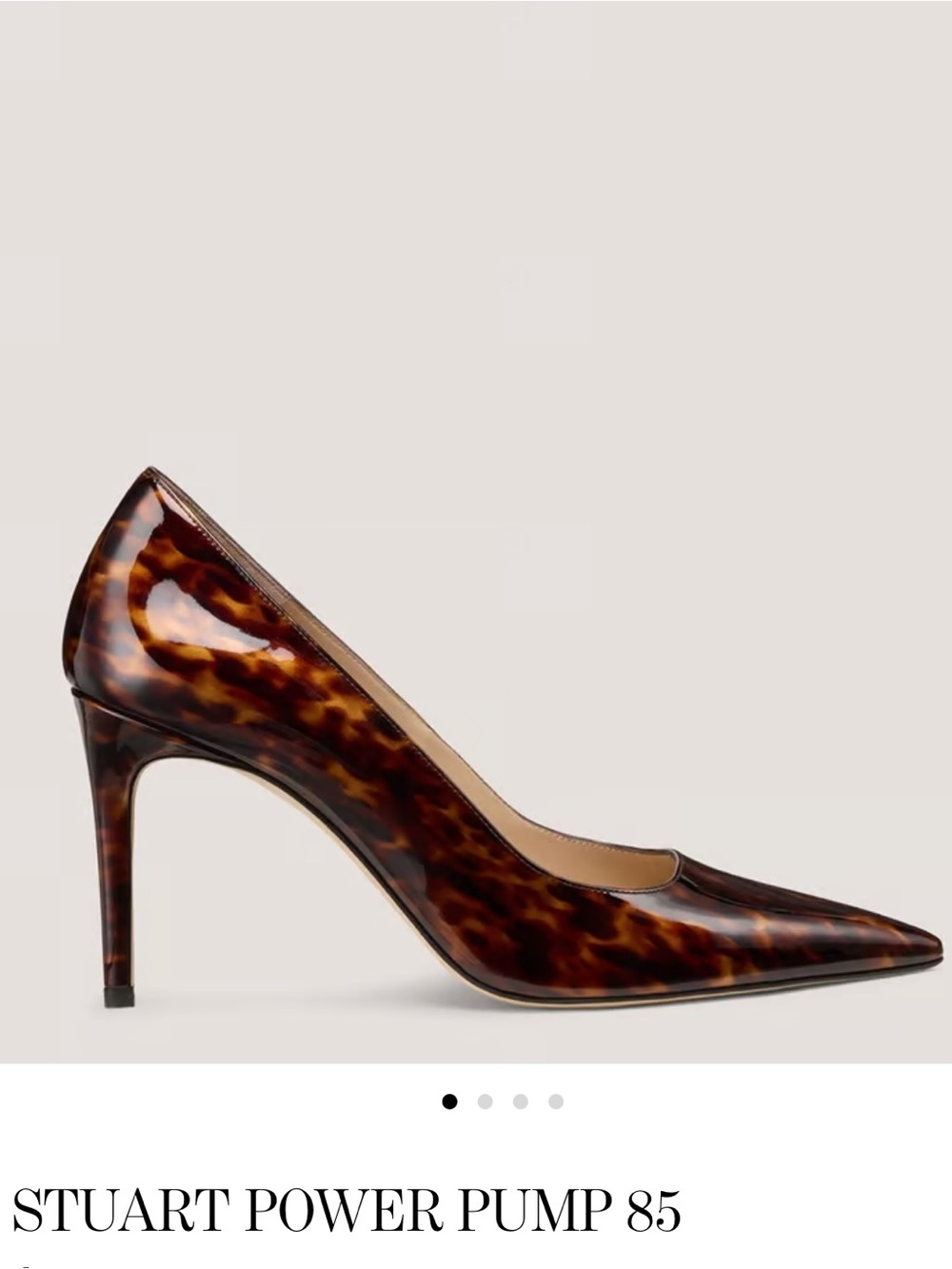 Stuart Weitzman Power Pump 85 in Tortoise